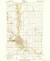 Jamestown North Dakota Historical topographic map, 1:24000 scale, 7.5 X 7.5 Minute, Year 1951