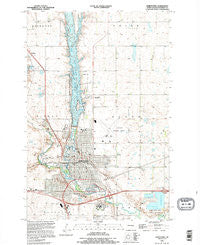 Jamestown North Dakota Historical topographic map, 1:24000 scale, 7.5 X 7.5 Minute, Year 1990