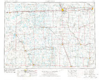 Jamestown North Dakota Historical topographic map, 1:250000 scale, 1 X 2 Degree, Year 1953