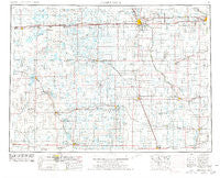 Jamestown North Dakota Historical topographic map, 1:250000 scale, 1 X 2 Degree, Year 1953