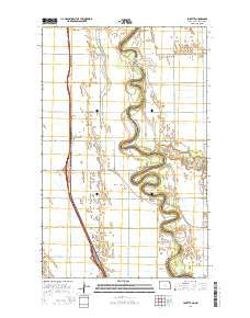 Joliette North Dakota Current topographic map, 1:24000 scale, 7.5 X 7.5 Minute, Year 2014