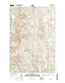 Jud North Dakota Current topographic map, 1:24000 scale, 7.5 X 7.5 Minute, Year 2014