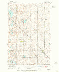 Jud North Dakota Historical topographic map, 1:24000 scale, 7.5 X 7.5 Minute, Year 1953