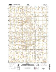 Jud SE North Dakota Current topographic map, 1:24000 scale, 7.5 X 7.5 Minute, Year 2014