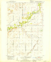 Karlsruhe NE North Dakota Historical topographic map, 1:24000 scale, 7.5 X 7.5 Minute, Year 1950