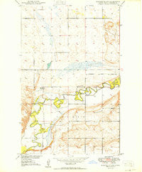 Karlsruhe NW North Dakota Historical topographic map, 1:24000 scale, 7.5 X 7.5 Minute, Year 1949