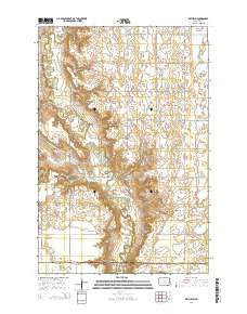 Kathryn North Dakota Current topographic map, 1:24000 scale, 7.5 X 7.5 Minute, Year 2014