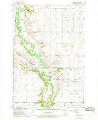 Kathryn North Dakota Historical topographic map, 1:24000 scale, 7.5 X 7.5 Minute, Year 1967