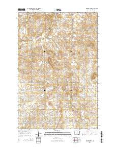 Keever Butte North Dakota Current topographic map, 1:24000 scale, 7.5 X 7.5 Minute, Year 2014