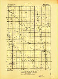 Kelso North Dakota Historical topographic map, 1:62500 scale, 15 X 15 Minute, Year 1943