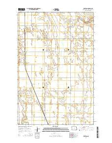 Kempton North Dakota Current topographic map, 1:24000 scale, 7.5 X 7.5 Minute, Year 2014