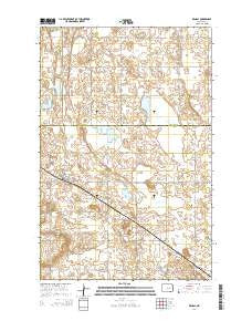 Kensal North Dakota Current topographic map, 1:24000 scale, 7.5 X 7.5 Minute, Year 2014