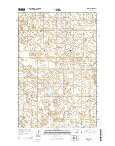 Kensal SE North Dakota Current topographic map, 1:24000 scale, 7.5 X 7.5 Minute, Year 2014