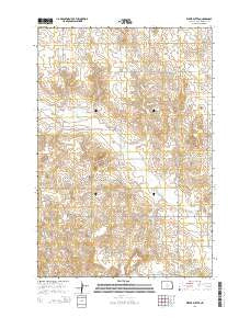Kiefer Buttes North Dakota Current topographic map, 1:24000 scale, 7.5 X 7.5 Minute, Year 2014