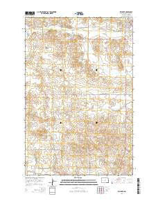 Killdeer North Dakota Current topographic map, 1:24000 scale, 7.5 X 7.5 Minute, Year 2014