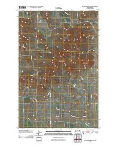 Killdeer Mountains North Dakota Historical topographic map, 1:24000 scale, 7.5 X 7.5 Minute, Year 2011