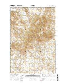 Killdeer Mountains North Dakota Current topographic map, 1:24000 scale, 7.5 X 7.5 Minute, Year 2014