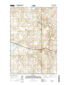 Kintyre North Dakota Current topographic map, 1:24000 scale, 7.5 X 7.5 Minute, Year 2014
