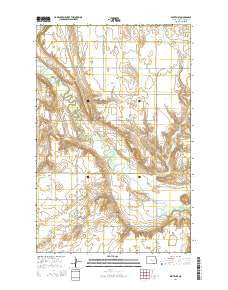 Kloten SE North Dakota Current topographic map, 1:24000 scale, 7.5 X 7.5 Minute, Year 2014