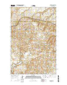 Kongsberg North Dakota Current topographic map, 1:24000 scale, 7.5 X 7.5 Minute, Year 2014