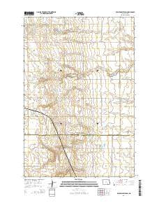 Kulm-Edgeley Dam North Dakota Current topographic map, 1:24000 scale, 7.5 X 7.5 Minute, Year 2014