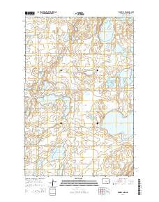 Kunkel Lake North Dakota Current topographic map, 1:24000 scale, 7.5 X 7.5 Minute, Year 2014