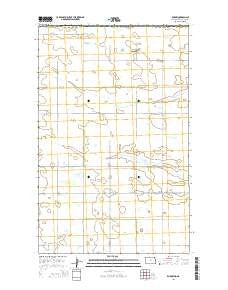 Kuroki North Dakota Current topographic map, 1:24000 scale, 7.5 X 7.5 Minute, Year 2014