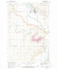 LaMoure North Dakota Historical topographic map, 1:24000 scale, 7.5 X 7.5 Minute, Year 1955