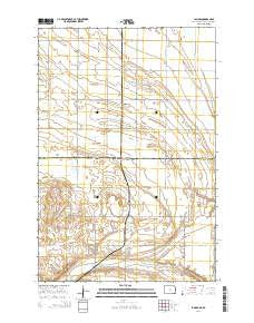 La Mars North Dakota Current topographic map, 1:24000 scale, 7.5 X 7.5 Minute, Year 2014