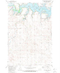 Lake Tschida West North Dakota Historical topographic map, 1:24000 scale, 7.5 X 7.5 Minute, Year 1980
