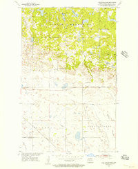 Lake Upsilon SW North Dakota Historical topographic map, 1:24000 scale, 7.5 X 7.5 Minute, Year 1955