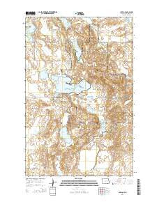 Lake Coe North Dakota Current topographic map, 1:24000 scale, 7.5 X 7.5 Minute, Year 2014