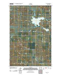 Lake Ilo North Dakota Historical topographic map, 1:24000 scale, 7.5 X 7.5 Minute, Year 2011