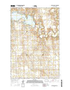 Lake Tschida East North Dakota Current topographic map, 1:24000 scale, 7.5 X 7.5 Minute, Year 2014
