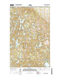 Lake Upsilon North Dakota Current topographic map, 1:24000 scale, 7.5 X 7.5 Minute, Year 2014