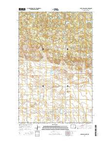 Lake Upsilon SW North Dakota Current topographic map, 1:24000 scale, 7.5 X 7.5 Minute, Year 2014