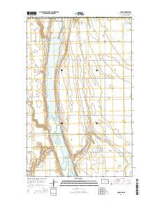 Landa North Dakota Current topographic map, 1:24000 scale, 7.5 X 7.5 Minute, Year 2014
