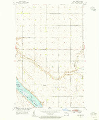 Landa SE North Dakota Historical topographic map, 1:24000 scale, 7.5 X 7.5 Minute, Year 1954