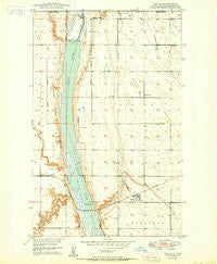 Landa North Dakota Historical topographic map, 1:24000 scale, 7.5 X 7.5 Minute, Year 1950