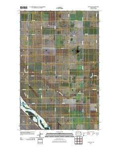 Landa SE North Dakota Historical topographic map, 1:24000 scale, 7.5 X 7.5 Minute, Year 2011