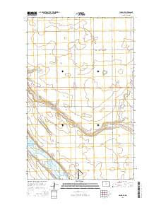 Landa SE North Dakota Current topographic map, 1:24000 scale, 7.5 X 7.5 Minute, Year 2014