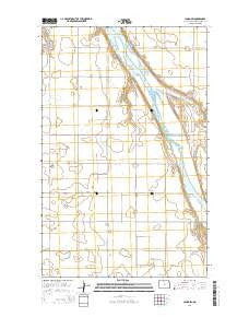 Landa SW North Dakota Current topographic map, 1:24000 scale, 7.5 X 7.5 Minute, Year 2014