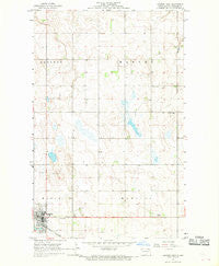 Langdon East North Dakota Historical topographic map, 1:24000 scale, 7.5 X 7.5 Minute, Year 1967