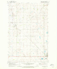 Langdon West North Dakota Historical topographic map, 1:24000 scale, 7.5 X 7.5 Minute, Year 1970