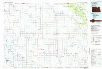 Langdon North Dakota Historical topographic map, 1:100000 scale, 30 X 60 Minute, Year 1985