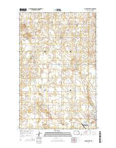 Langdon West North Dakota Current topographic map, 1:24000 scale, 7.5 X 7.5 Minute, Year 2014