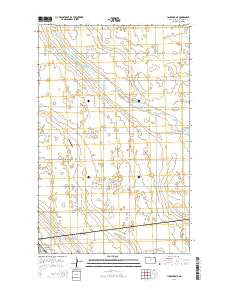 Lansford NE North Dakota Current topographic map, 1:24000 scale, 7.5 X 7.5 Minute, Year 2014