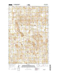Lark North Dakota Current topographic map, 1:24000 scale, 7.5 X 7.5 Minute, Year 2014
