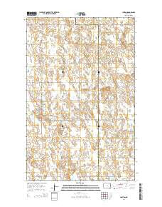 Lawton North Dakota Current topographic map, 1:24000 scale, 7.5 X 7.5 Minute, Year 2014