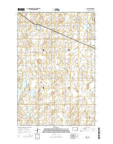 Leal North Dakota Current topographic map, 1:24000 scale, 7.5 X 7.5 Minute, Year 2014